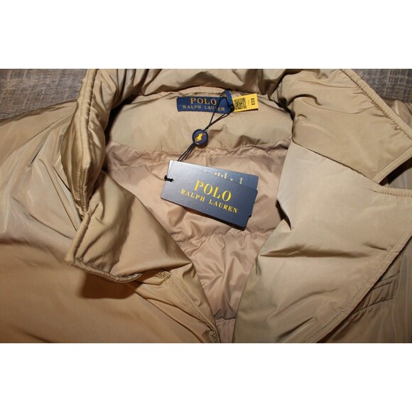 POLO RALPH LAUREN WOMEN'S CROPPED PUFFER COAT KHAKI SZ XXL $260 - Picture 2 of 5